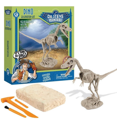 Kit Excavacion Dinosaurio Velociraptor Dr Steve Hunters 0