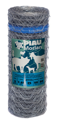 Tela Hexagonal Morlan Malha Tipo 3  Fio Bwg16 Altura 80cm 0