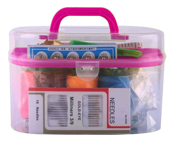 Costurero Set De Costura Estuche Aguja Hilos Botones Coser 0