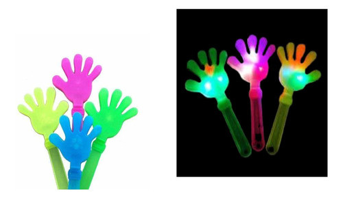 5 Manos Aplaudidoras Led Cotillon Luminoso 0