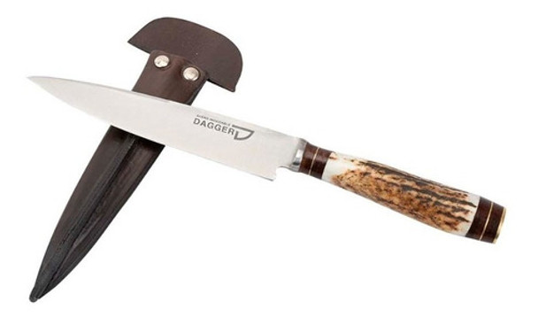 Cuchillo Artesanal Cabo Ciervo. Hoja Acero Inoxidable 16 Cm 0