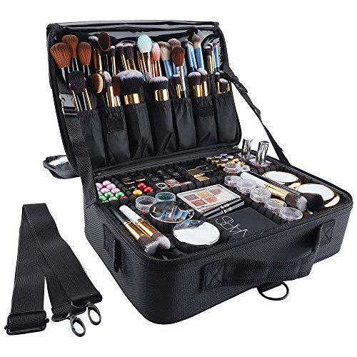 Gzcz 3 Capas Estuche De Tren De Maquillaje Profesional De Vi 0