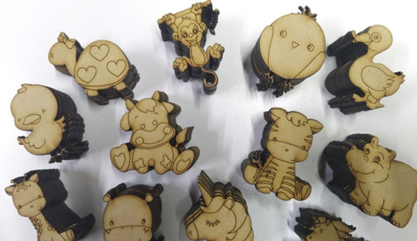 20 Elefantes Fibrofacil Mdf Animales Souvenirs Pintar 8cm 0