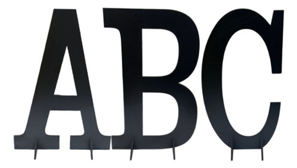 6 Letras 60cm Em Mdf 6mm Preto Festas Fachadas Decoração 0