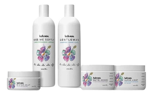 Kit Shampoo E Condicionador E Finalizadores Kah Noa (5 Itens 0