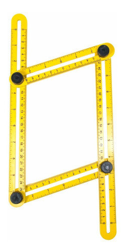 Régua Medidora Multi Ângulo Esquadro Métrica Ajustável Nova 0