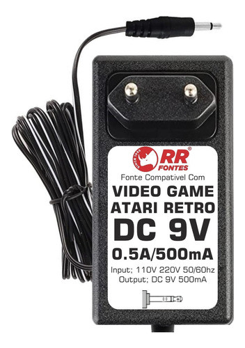 Fonte Dc 9v Para Video Game Atari Daktar 0