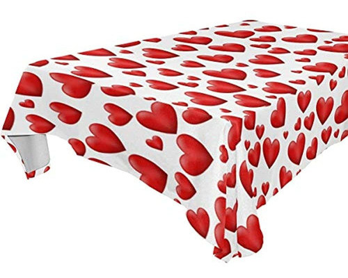 Mantel Rectangular Wihve Dia De San Valentin Red Love Hear 0