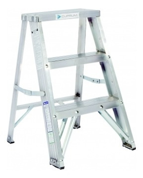 Escalera Taburete En Aluminio Cuprum 0