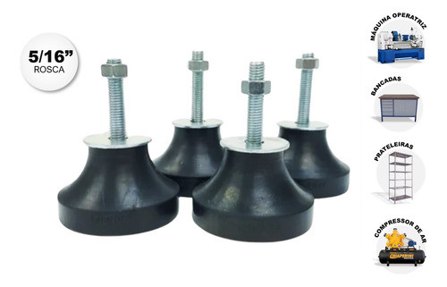 Vibra Stop 4 Peças Compressores 0