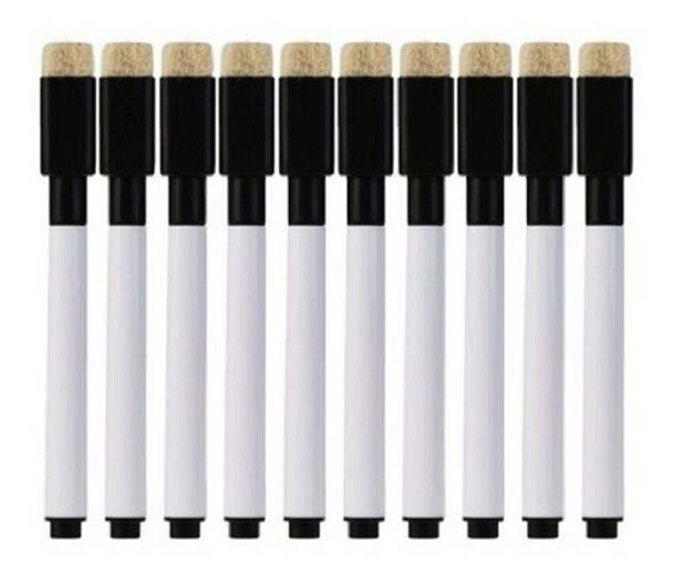 3 Canetas Para Quadro Branco Com Apagador 0