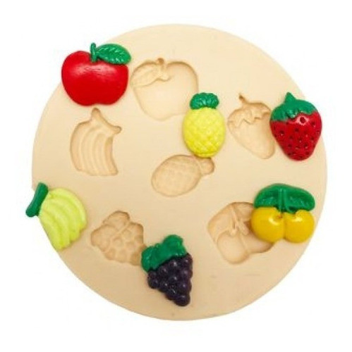 Molde De Silicone Mini Frutas Diversas 0