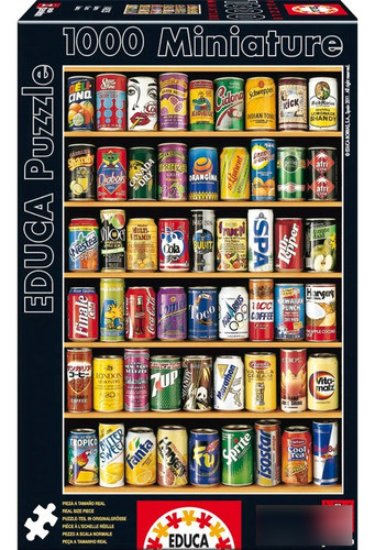 Rompecabezas Mini Soft Cans Refrescos 1000pcs Educa Febo 0