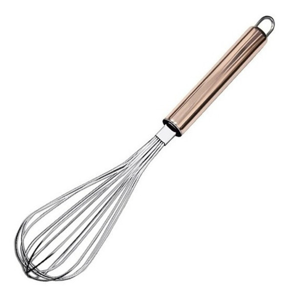 2 Fouet Batedor De Ovos Rose Gold 28 Cm- Misturador De Massa 0