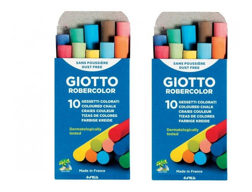 Tizas Giotto Hipoalergénicas X 10 Colores X 2 Cajas 0