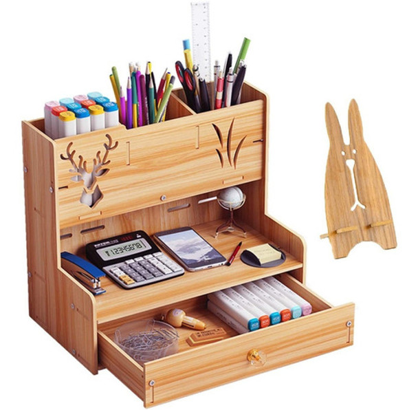 Organizador De Escritorio De Madera 23x25 Cm (b14-cherry) 0