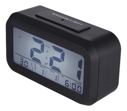 Snooze Digital Led Alarma Luz De Fondo Tiempo Calendario Ter 0
