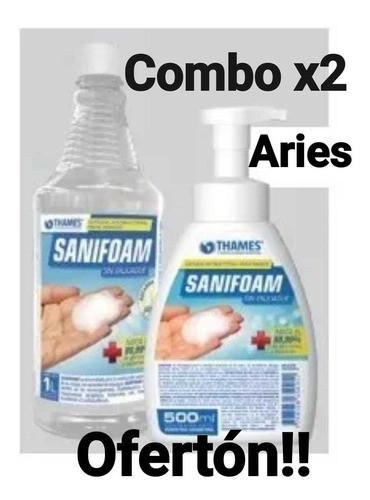 Sanifoam Combo X2 Espuma +repuesto. Libreria Aries 0
