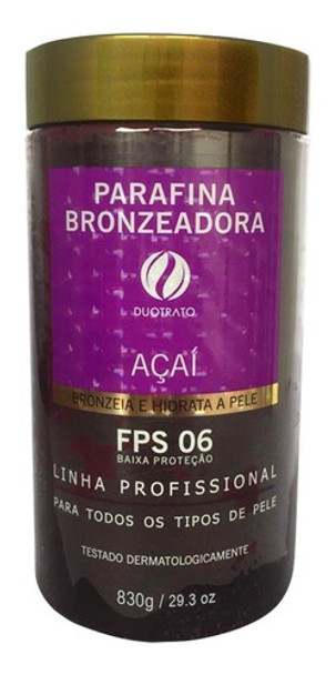 2 Parafinas De Açaí 850 Grs Duotrato Bronzeamento Natural 0
