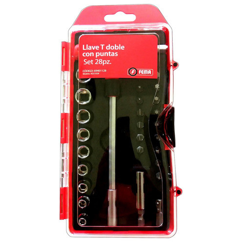 Set Destornillador Crique Fema + Kit 28 Puntas Piezas 25mm 0