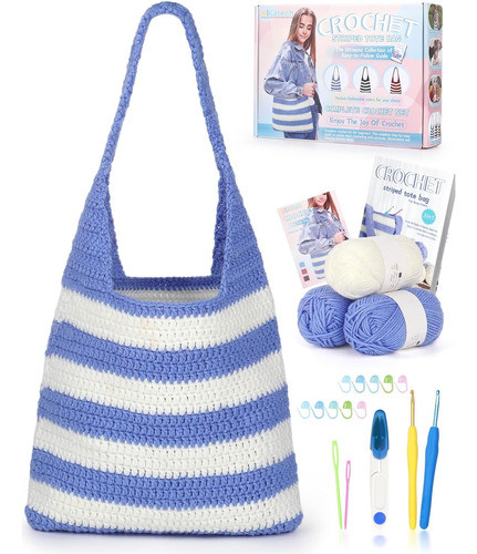 Kit De Crochet Para Principiantes, Incluye Hilo Y Agujas 0