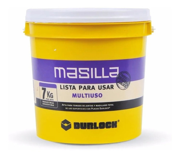 Masilla Placas De Yeso Durlock 7 Kg Lista Para Usar 0