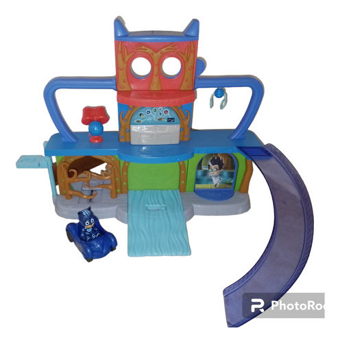 Cuartel Pjmask Con Auto Y Muñeco 0