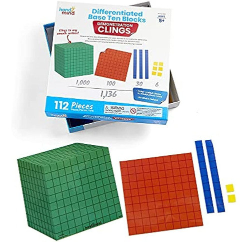 Hand2mind 131 Clings Diferenciados Bloques De Base Diez, Man 0