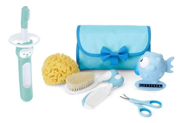 Kit Higiene Azul - Chico Com Escova Massageadora De Gengiva 0
