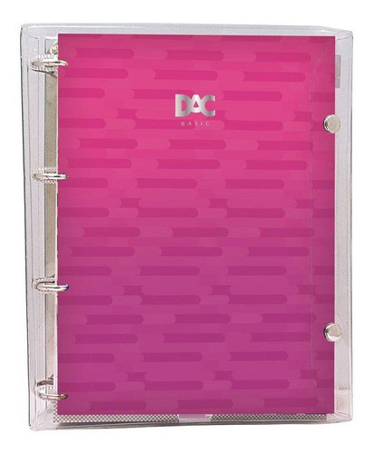 Caderno Argolado Dac Vision Capa Pvc Rosa 192 Fls 2395 28458 0
