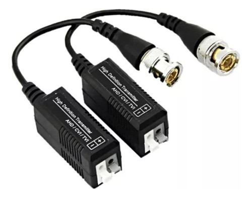 Pack Par Balun Pasivo Conector Bornera Presion Bnc Utp Cctv 0