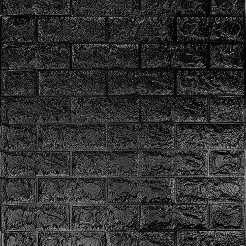 Kit 14 Painel Autoadesivo 3d Tijolinho Preto Decorar Parede 0