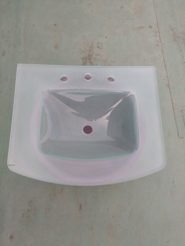 Mesada De Cristal Arenada Con Ménsulas 0
