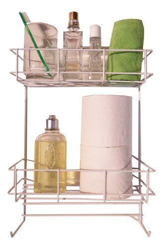 Repisa Organizador 2 Estantes Grandes Baño Cocina Blanco Csh 0