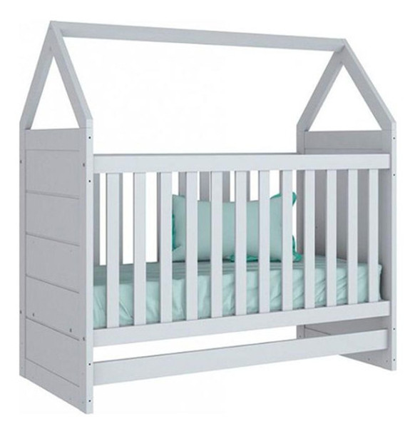 Berço / Mini Cama Infantil Montessoriano 2 Em 1 Branco - He 0