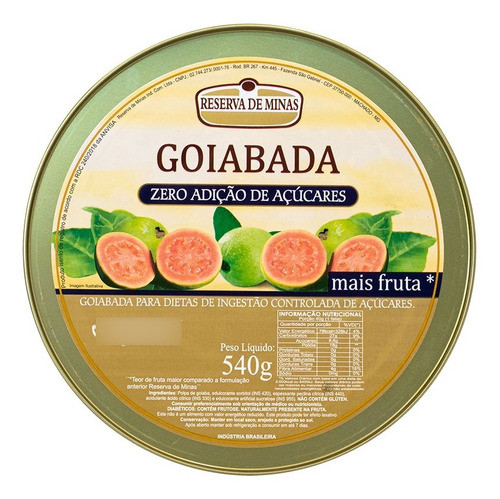 Goiabada Zero Açucarreserva De Minas 540g 0