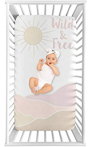 Sweet Jojo Designs Boho Desert Sun Girl Sábana Bajera Ajusta 0