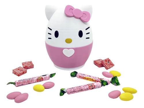 Contenedor Golosinas Huevo Hello Kitty Impresión 3d 0