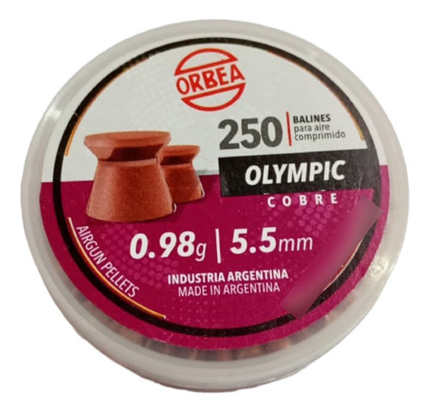 Balines Orbea Olympic Cobre 5,5 Mm 0,98g 250 Unidades 0