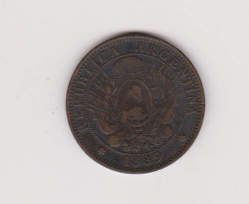 Moneda Argentina 2 Centavos Año 1889 Muy Bueno 0