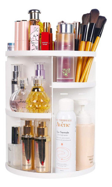 Organizador De Maquillaje Giratorio 360º Regulable - Blanco 0