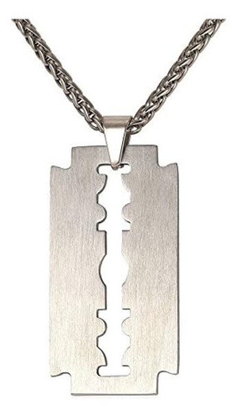 U7 Jewelry Men Acero Inoxidable Punk Tag Colgante Rock Razor 0
