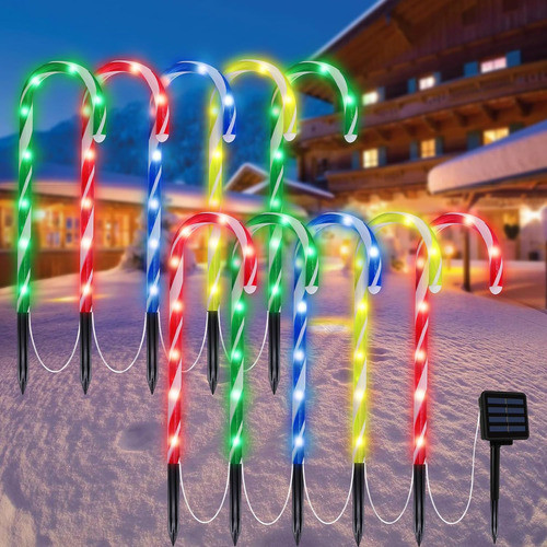 Luces Navideñas Decorativas Bastones Iluminados Camineros 0