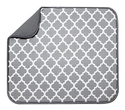 S Y T Microfiber Dish Drying Mat 16 X 18 Blanco Enrejado 0