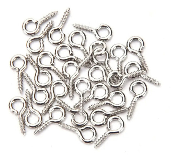 100 Mini Piton Cerrado 5x12mm Rosca Bijou Madera Resina 0