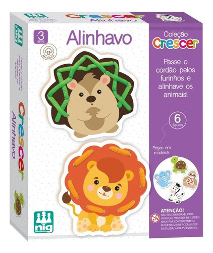 Brinquedo Educativo Infantil Alinhavo P/ Coordenação Motora 0