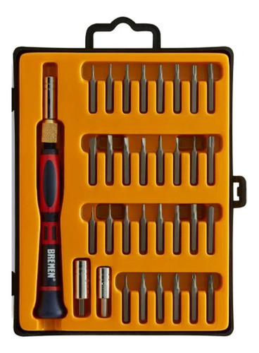 Set De Destornillador Puntas Precisión 34pzs Bremen 5161 0