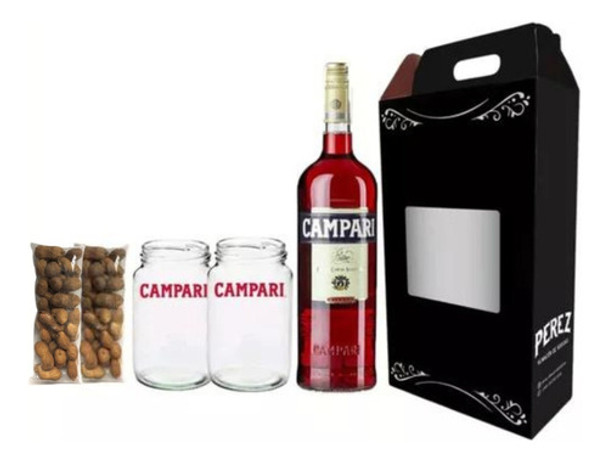 Kit Campari 750ml + Frascos Campari + Maní - Pérez Tienda - 0 Kit Campari 750ml + Frascos Campari + Maní - Pérez Tienda - 0