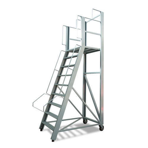 Escalera Metálica Móvil De 8 Escalones Línea Metallo 0