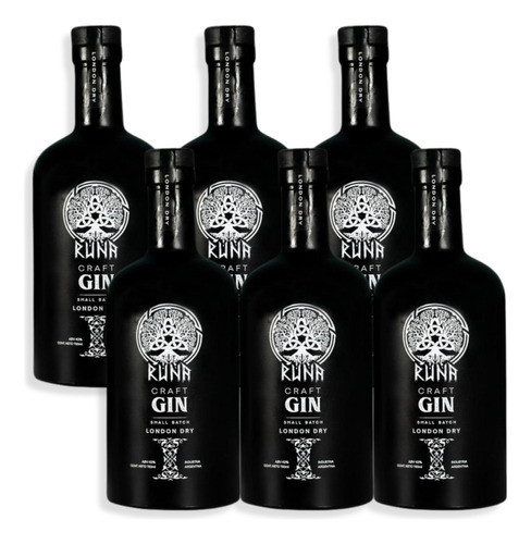 Gin Runa Craft London Dry Small Batch 750ml Caja X6u 0